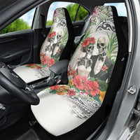 Skeleton Love for Valentines Day Car Seat Cover Polynesian Tribal Love Forever LT9 - Polynesian Pride