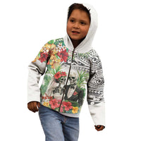 Skeleton Love for Valentines Day Kid Hoodie Polynesian Tribal Love Forever LT9 - Polynesian Pride