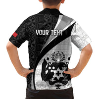 Personalised Tonga Emancipation Day Family Matching Long Sleeve Bodycon Dress and Hawaiian Shirt Since 1970 Ngatu Tribal Pattern
