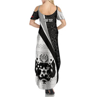 Personalised Tonga Emancipation Day Summer Maxi Dress Since 1970 Ngatu Tribal Pattern LT9 - Polynesian Pride