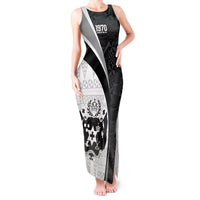 Personalised Tonga Emancipation Day Tank Maxi Dress Since 1970 Ngatu Tribal Pattern LT9 Women Black - Polynesian Pride