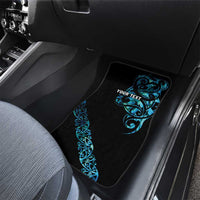 All Black Maori Tribal Tattoo Personalised Car Mats Polynesian Style