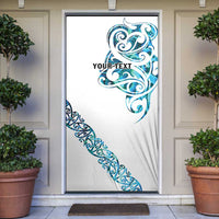 All White Maori Tribal Tattoo Personalised Door Cover Polynesian Style LT9 White - Polynesian Pride