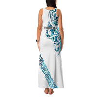 All White Maori Tribal Tattoo Personalised Family Matching Tank Maxi Dress and Hawaiian Shirt Polynesian Style LT9 - Polynesian Pride