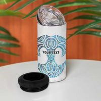 Queensland Maori Kiwi Personalised 4 in 1 Can Cooler Tumbler Ma Kakariki Papua Shell Maori Tribal Tattoo LT9 - Polynesian Pride
