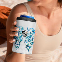 Queensland Maori Kiwi Personalised 4 in 1 Can Cooler Tumbler Ma Kakariki Papua Shell Maori Tribal Tattoo LT9 - Polynesian Pride