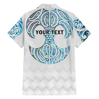 Queensland Maori Kiwi Personalised Family Matching Short Sleeve Bodycon Dress and Hawaiian Shirt Ma Kakariki Papua Shell Maori Tribal Tattoo LT9 - Polynesian Pride