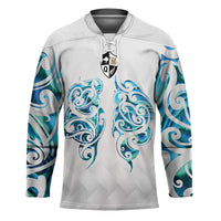 Queensland Maori Kiwi Personalised Hockey Jersey Ma Kakariki Papua Shell Maori Tribal Tattoo - Polynesian Pride