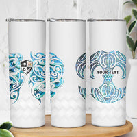 Queensland Maori Kiwi Personalised Skinny Tumbler Ma Kakariki Papua Shell Maori Tribal Tattoo LT9 - Polynesian Pride