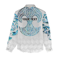 Queensland Maori Kiwi Personalised Women Casual Shirt Ma Kakariki Papua Shell Maori Tribal Tattoo LT9 - Polynesian Pride