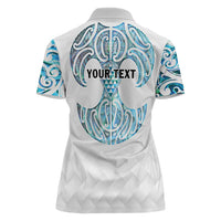 Queensland Maori Kiwi Personalised Women Polo Shirt Ma Kakariki Papua Shell Maori Tribal Tattoo LT9 - Polynesian Pride