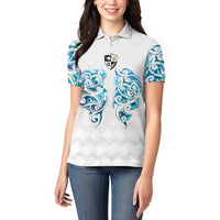 Queensland Maori Kiwi Personalised Women Polo Shirt Ma Kakariki Papua Shell Maori Tribal Tattoo LT9 - Polynesian Pride