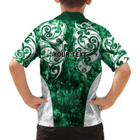 Queensland Maori Kiwi Personalised Family Matching Puletasi and Hawaiian Shirt Kikirangi Papua Shell Maori Tribal Tattoo LT9 - Polynesian Pride