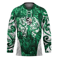 Queensland Maori Kiwi Personalised Hockey Jersey Kikirangi Papua Shell Maori Tribal Tattoo - Polynesian Pride
