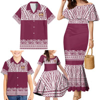 Queensland Maori Nga Hau E Wha Custom Family Matching Mermaid Dress and Hawaiian Shirt Polynesian Maori Tribal Pattern LT9 - Polynesian Pride