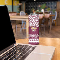Queensland Maori Nga Hau E Wha Custom Skinny Tumbler Polynesian Maori Tribal Pattern