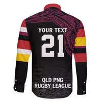 Queensland Papua New Guinea Custom Family Matching Off Shoulder Maxi Dress and Hawaiian Shirt All Black Pacific PNG Tribal Style