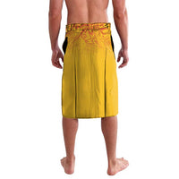 Queensland Papua New Guinea Custom Lavalava All Gold Pacific PNG Tribal Style
