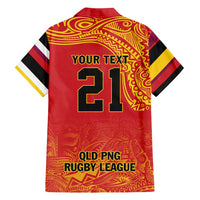 Queensland Papua New Guinea Custom Family Matching Summer Maxi Dress and Hawaiian Shirt All Red Pacific PNG Tribal Style