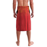 Queensland Papua New Guinea Custom Lavalava All Red Pacific PNG Tribal Style LT9 - Polynesian Pride