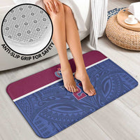 Queensland Samoa Custom Bathroom Set Maroon-Blue Pacific Polynesian Tribal Pattern LT9 - Polynesian Pride