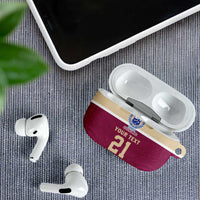 Queensland Samoa Custom AirPods Case Maroon Pacific Polynesian Tribal Pattern - Polynesian Pride
