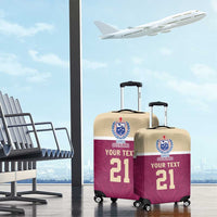 Queensland Samoa Custom Luggage Cover Maroon Pacific Polynesian Tribal Pattern