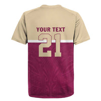 Queensland Samoa Custom Rugby Jersey Maroon Pacific Polynesian Tribal Pattern