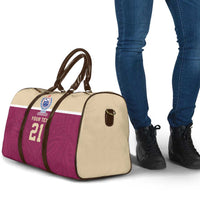 Queensland Samoa Custom Travel Bag Maroon Pacific Polynesian Tribal Pattern - Polynesian Pride