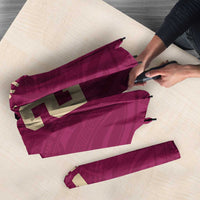 Queensland Samoa Custom Umbrella Maroon Pacific Polynesian Tribal Pattern - Polynesian Pride