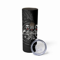 Skeleton Tribe Simbu Province Skinny Tumbler Papua New Guinea Indigenous Pattern LT9 - Polynesian Pride