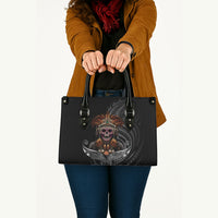 Mokomoko Tribe Eastern Highlands Province Leather Bag Papua New Guinea Indigenous Pattern LT9 - Polynesian Pride