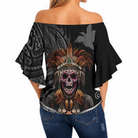 Mokomoko Tribe Eastern Highlands Province Off Shoulder Wrap Waist Top Papua New Guinea Indigenous Pattern LT9 - Polynesian Pride