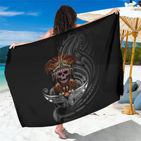 Mokomoko Tribe Eastern Highlands Province Sarong Papua New Guinea Indigenous Pattern LT9 One Size 44 x 66 inches Black - Polynesian Pride