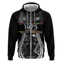 Independen Stet bilong Papua Niugini 1975 Hoodie Black Tribal Papua New Guinea Province Flag LT9 Zip Hoodie Black - Polynesian Pride