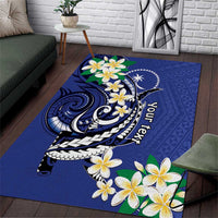 FSM Chuuk State Polynesian Shark Tattoo Personalised Area Rug LT9 Blue - Polynesian Pride