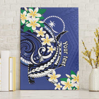 FSM Chuuk State Polynesian Shark Tattoo Personalised Canvas Wall Art LT9 Without Frame Blue - Polynesian Pride