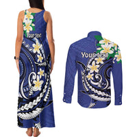 FSM Chuuk State Polynesian Shark Tattoo Personalised Couples Matching Tank Maxi Dress and Long Sleeve Button Shirt LT9 - Polynesian Pride
