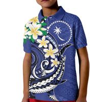 FSM Chuuk State Polynesian Shark Tattoo Personalised Kid Polo Shirt LT9 Kid Blue - Polynesian Pride