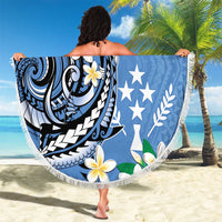 FSM Kosrae Polynesian Shark Tattoo Personalised Beach Blanket LT9 - Polynesian Pride