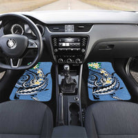 FSM Kosrae Polynesian Shark Tattoo Personalised Car Mats LT9 Set 2pcs - Front Blue - Polynesian Pride