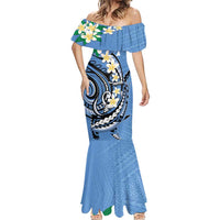 FSM Kosrae Polynesian Shark Tattoo Personalised Mermaid Dress LT9 - Polynesian Pride