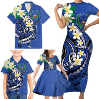 FSM Pohnpei Polynesian Shark Tattoo Personalised Family Matching Short Sleeve Bodycon Dress and Hawaiian Shirt LT9 - Polynesian Pride