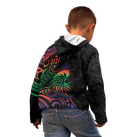 New Caledonia Polynesian Tatoo Personalised Kid Hoodie LT9 - Polynesian Pride