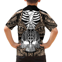personalised-polynesia-skull-kid-hawaiian-shirt-with-boars-tusk-gold-arty-vibe
