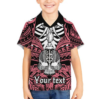 Personalised Polynesia Skull Hawaiian Shirt With Boars Tusk Pink Arty Vibe LT9 - Polynesian Pride