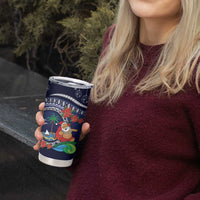 Felis Pusgua Guam Santa Tumbler Cup Merry Christmas with Polynesian Tribal