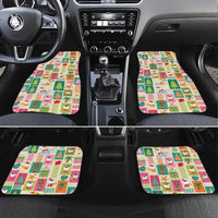 Mele Kalikimaka Hawaii Christmas Car Mats Funny Santan Hippie Style LT9 Set 4pcs Beige - Polynesian Pride
