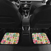 Mele Kalikimaka Hawaii Christmas Car Mats Funny Santan Hippie Style LT9 Set 2pcs - Back Beige - Polynesian Pride
