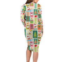 Mele Kalikimaka Hawaii Christmas Family Matching Long Sleeve Bodycon Dress and Hawaiian Shirt Funny Santan Hippie Style LT9 - Polynesian Pride